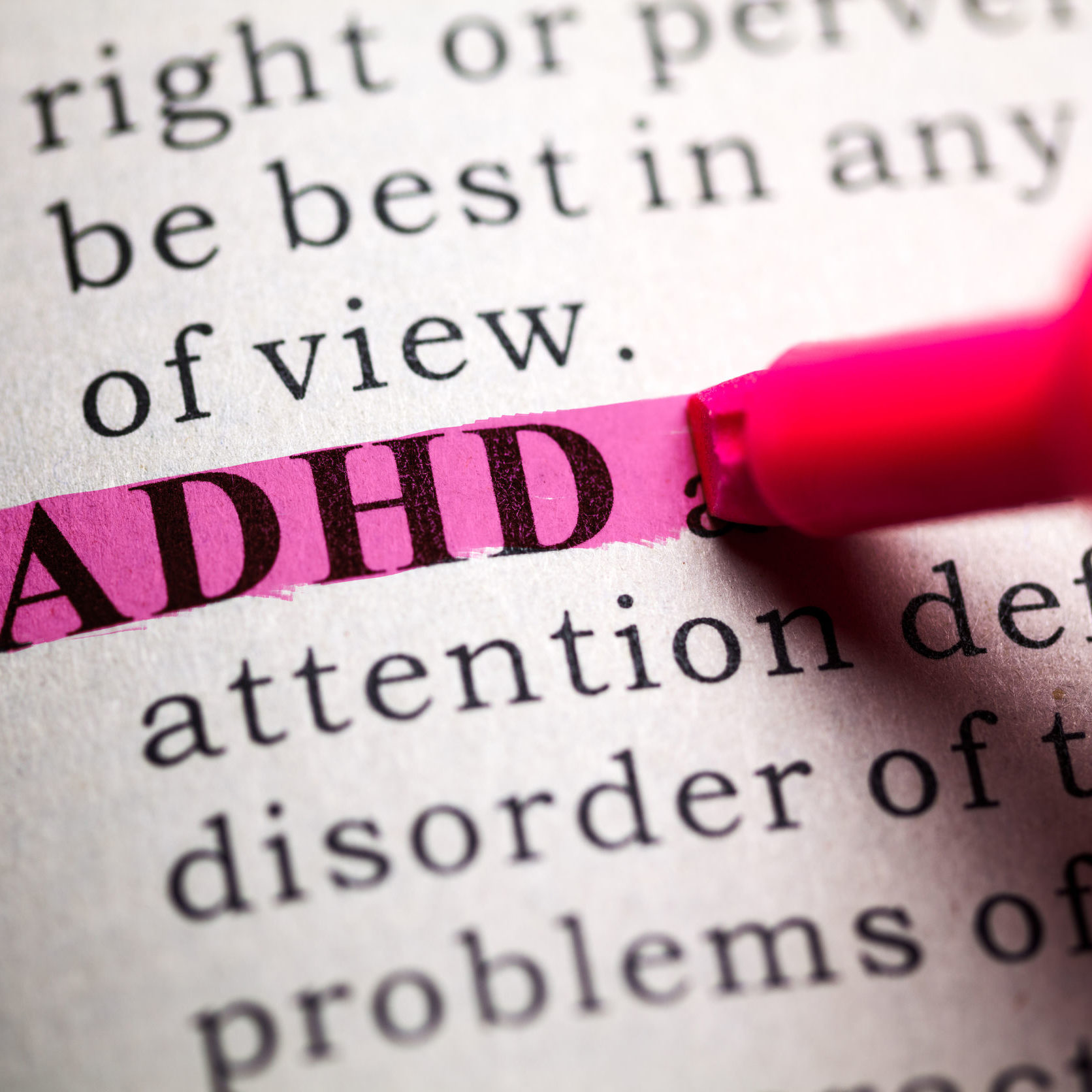 27553921 - fake dictionary, definition of the word adhd
